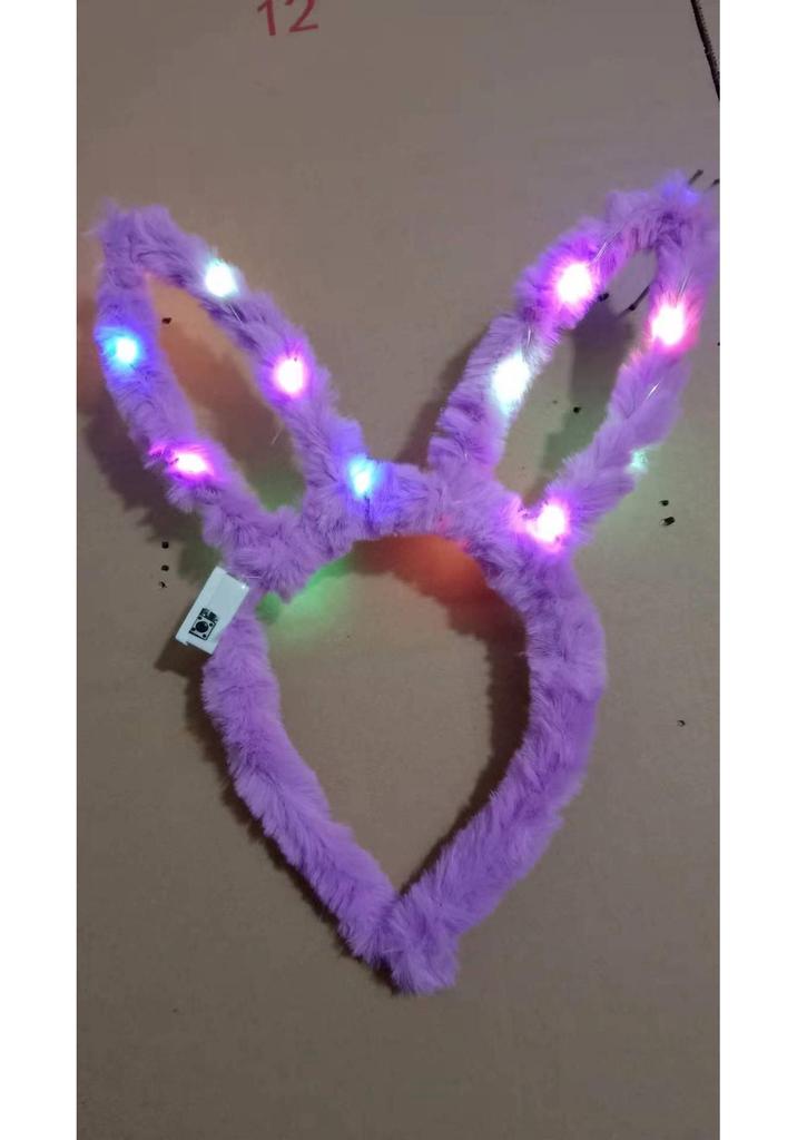 StellaLou Luminous Plush Rabbit Ear Headband & Hair Clip