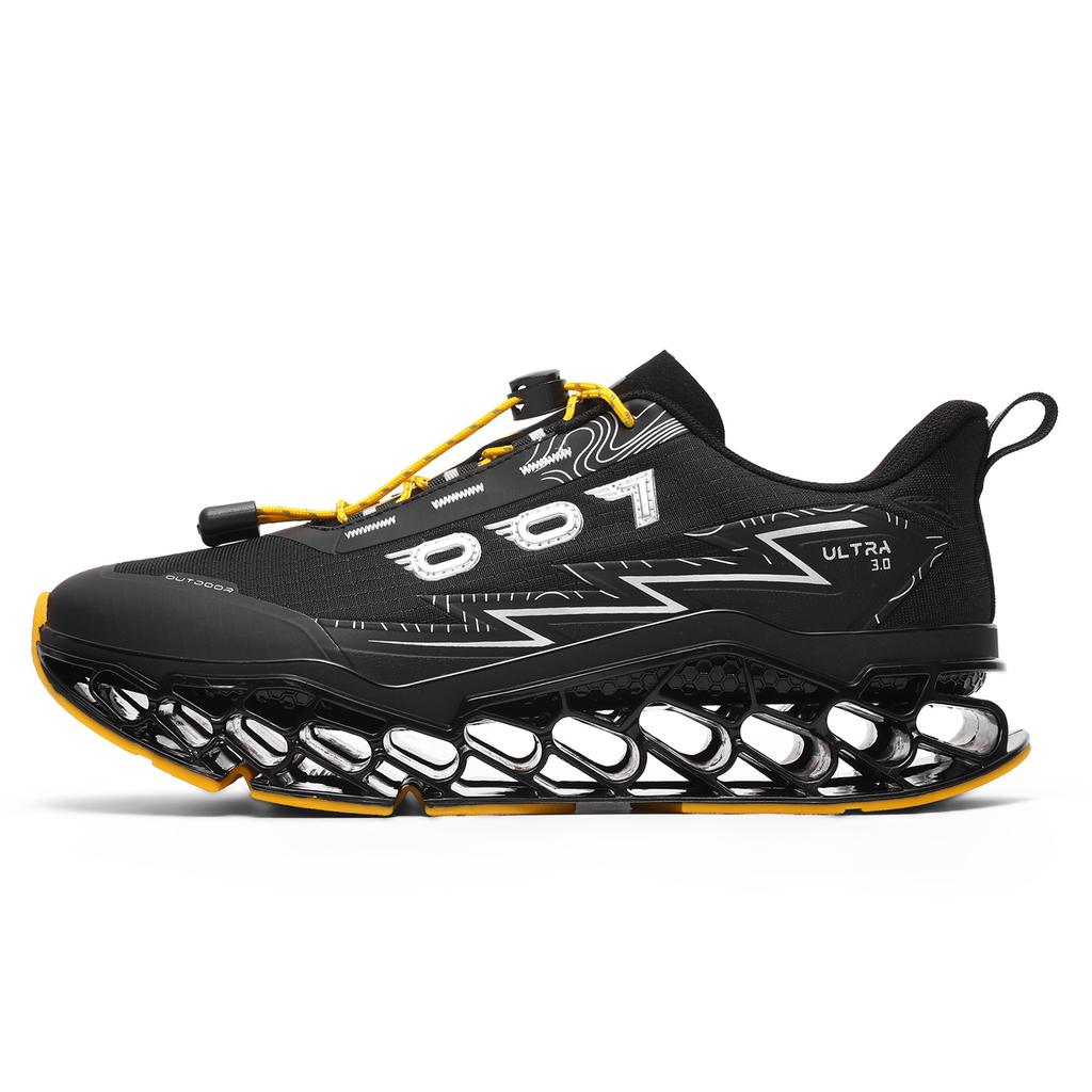 Men 3D Printed Outdoor Shoes Lightweight Breathable Trail Sneakers Futuristic Sport Walking Shoes for Hiking Travel Summer