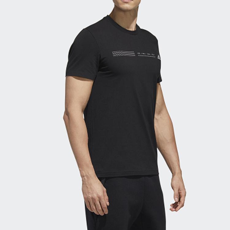 Adidas Minimalist Logo Solid Color Short Sleeve T-Shirt Men Tops Black GL5623