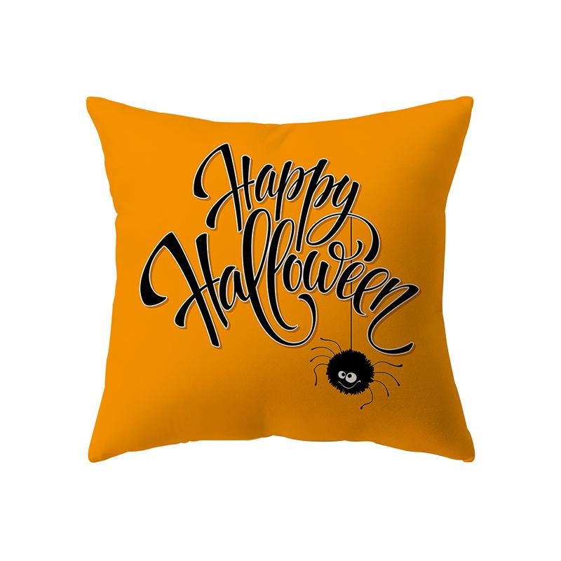 Halloween Theme Horror Pumpkin Wizard Print Pattern Cushion Cover Home Living Room Sofa Decoration Pillow Pillow Cover