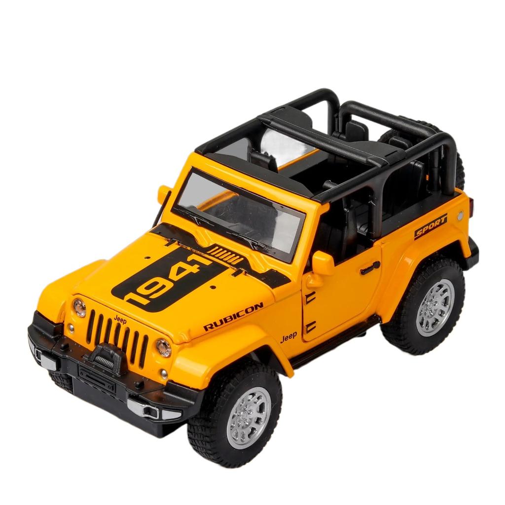 1/32 Scale Jeep Wrangler Rubicon Alloy Car Model Diecast Metal Toy Off Road Vehicles Car Model Miniature Car Model Gift for Children