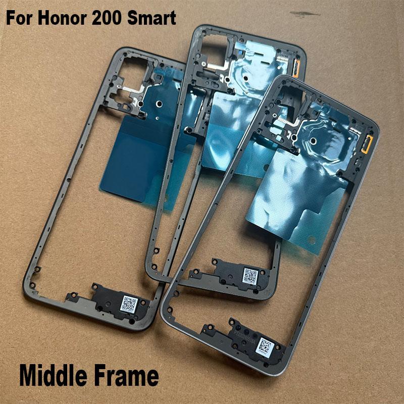 For Huawei Honor 200 Smart Middle Frame Faceplate Housing Chassis Front LCD Bezel Repair Parts Replacement