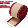 6X Buffalo Plaid Wired Edge Ribbons Christmas Burlap Fabric Craft Ribbon Wrapping Ribbon Rolls With Checkered Edge Red-B61B