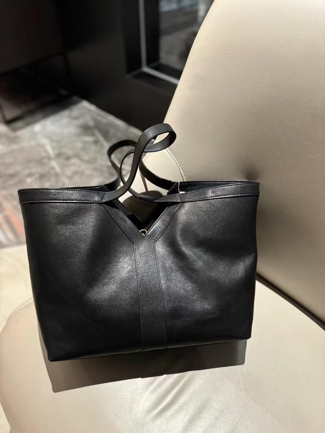 

Женская сумка-тоут из высококачественной кожи Yang Shulin: Стильная, вместительная сумка через плечо в европейском и американском стиле 34x32x6 cm чёрный