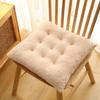 Warm Mats Chair Cushions Luxury Short Plush Dining Chair Cover Soft Mats Anti-Slip with Ribbon