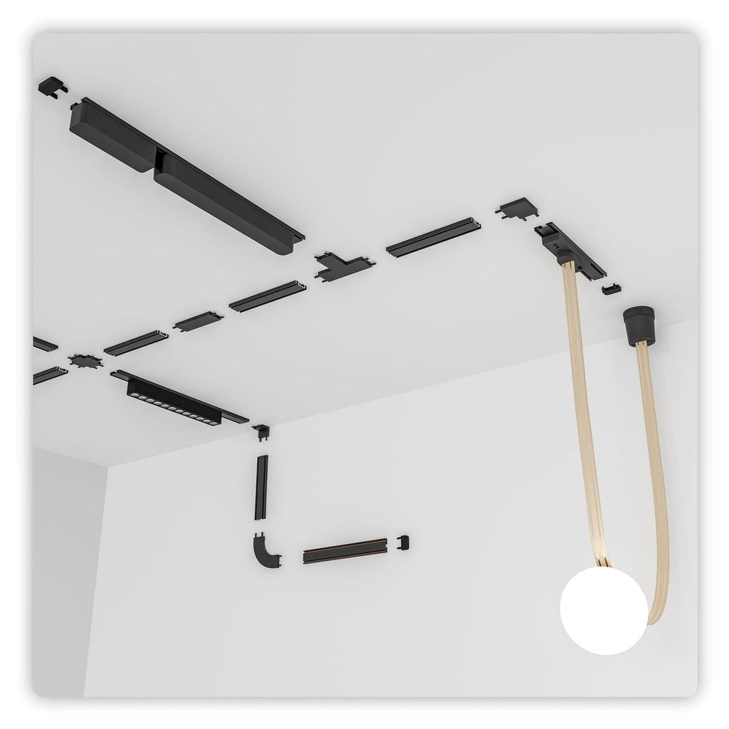 Surface-mounted Cross Connector A-X for SLIM TRACK 48VDC Magnetic Rails