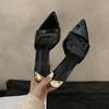 stiletto open-toed slippers women's summer wear 2025 new Korean version fashion sandals fairy style pointed high heels