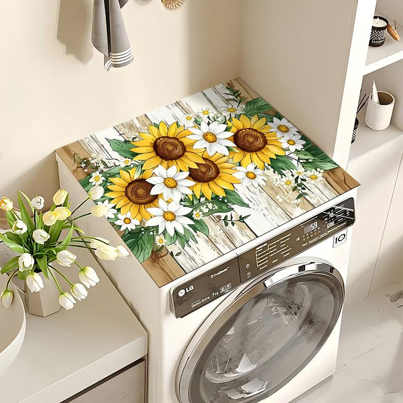 1Pcs Rubber Drying Mat With Sunflower For Coffee Shop Restaurant Kitchen Carpet Tableware Durable Diatom Mud Table Mat Pet Mat