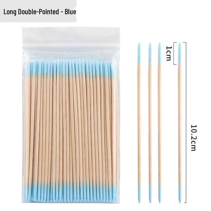 Pointed Wooden Cotton Swabs for Eyelash Grafting & Makeup Cleaning