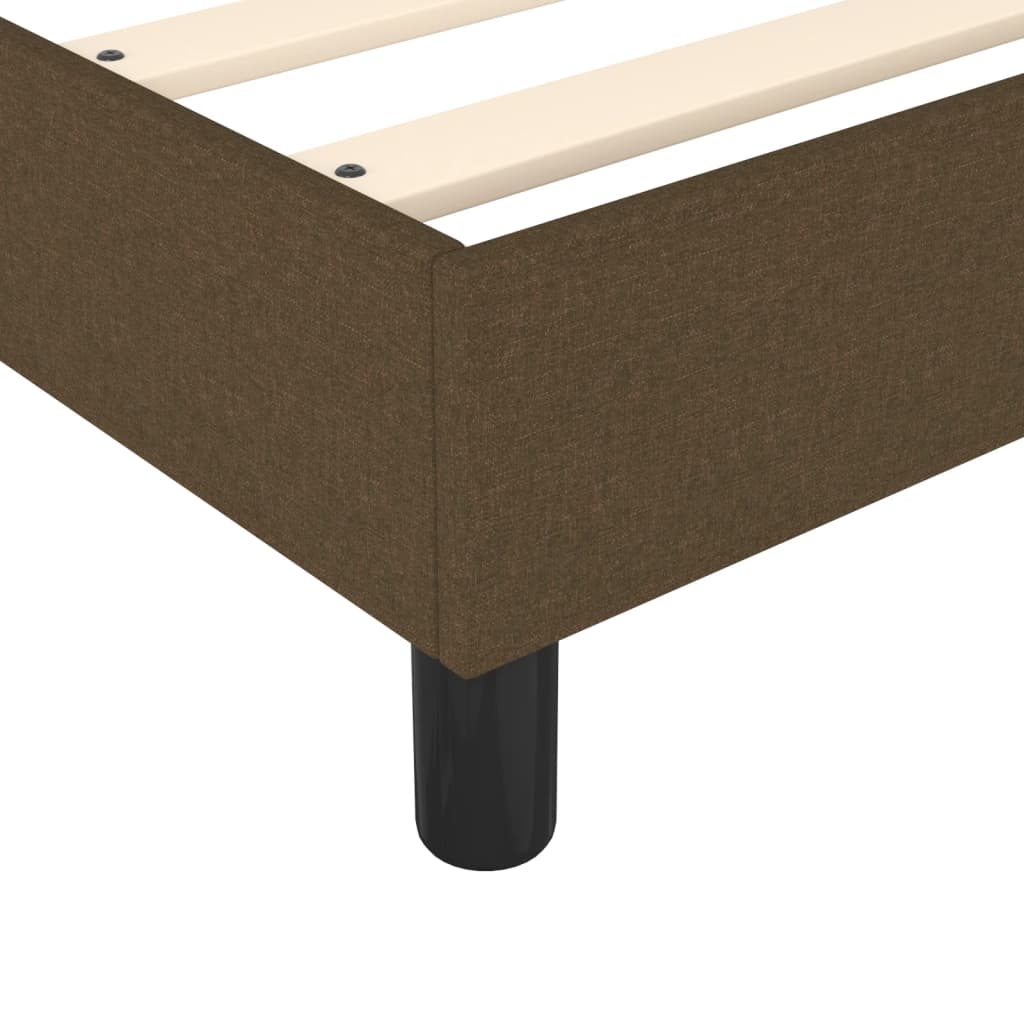 Vidaxl Bed Frame Without Mattress, Dark Brown, 140X190 Cm, Fabric