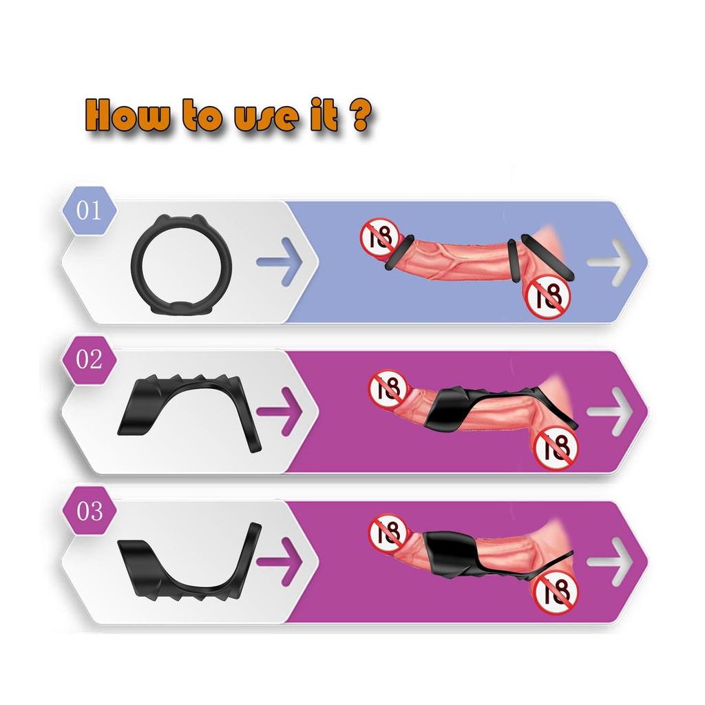 Sex Toys Penis Ring Reusable Silicone Cock Ring Penis Enlargement Delayed Ejaculation Sex Shop Sex Toys For Men Couples