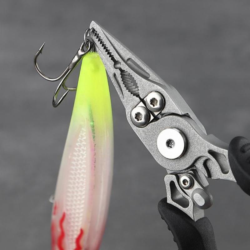 Multifunctional  Mini Fishing Plier Scissor with Locking Buckle Stainless Steel Hook Remover Fish Lines Cutter Durable