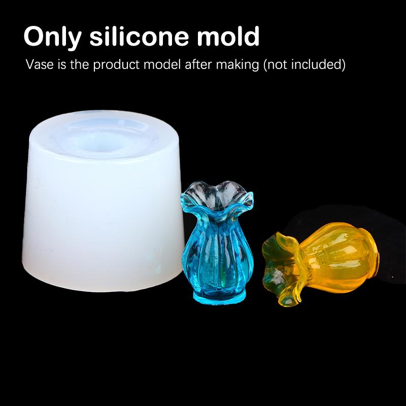 Mini Mold 1:12 Dollhouse Miniature Vase Flower Arrangement Diy Silicone Mold Doll House Home Decor(Only Mold)