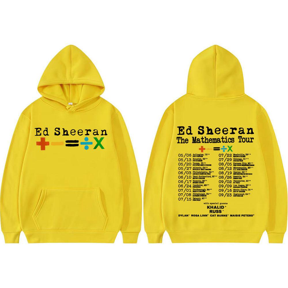 Ed Sheeran Mathematics Tour Hoodie Graphic Men Vintage 90s Hip Hop High Quality Hoodie Long Sleeve Loose Hoodie
