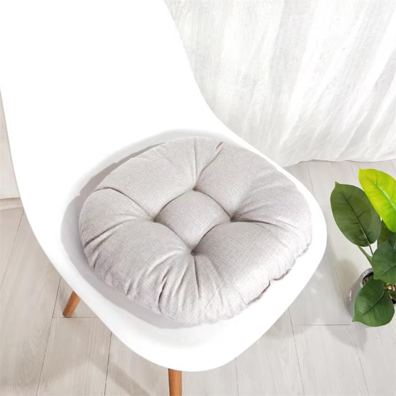 Round Soft Comfortable Office Computer Chair Cushion Simple Solid Color Thicken Cushion Home Decoration Dining Chair Cushion Diameter 40cm