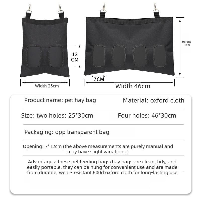 Hot! New Pet Hay Bag Rabbit Hamster Small Dragon Cat Guinea Pig Feeding Bag Small and Large Pet Convenient Hanging Feeding Bag