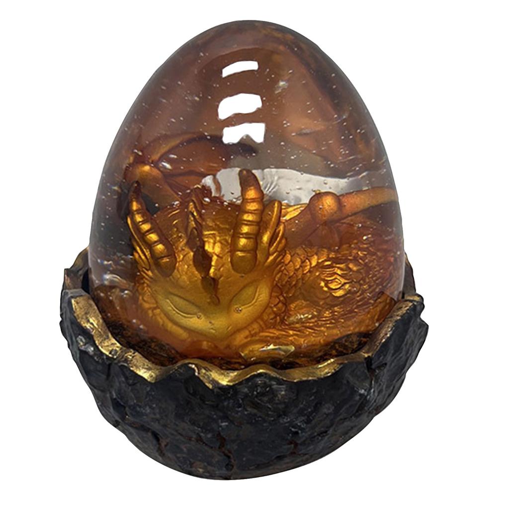 Egg Glowing Resin Desk Decoration with Breathing Light for Home Shelf Decor