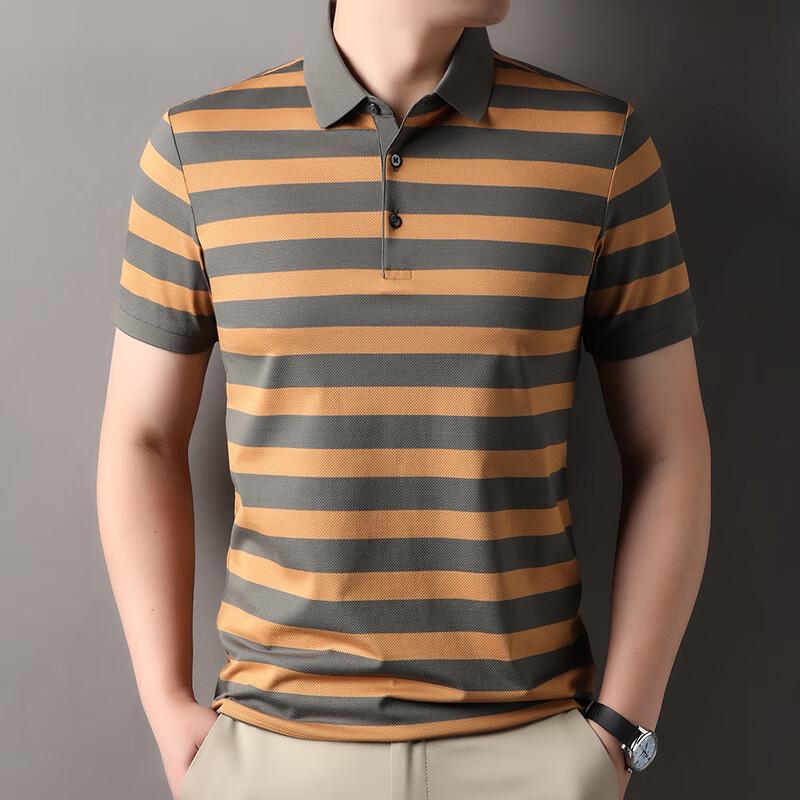 

Firstview Men s Urban Casual Striped Polo Shirt M