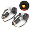 2pcs Universal Motorcycle Turn Signal Lamp Yellow Light High Visibility 12V 10mm 0.4in ThreadWhite