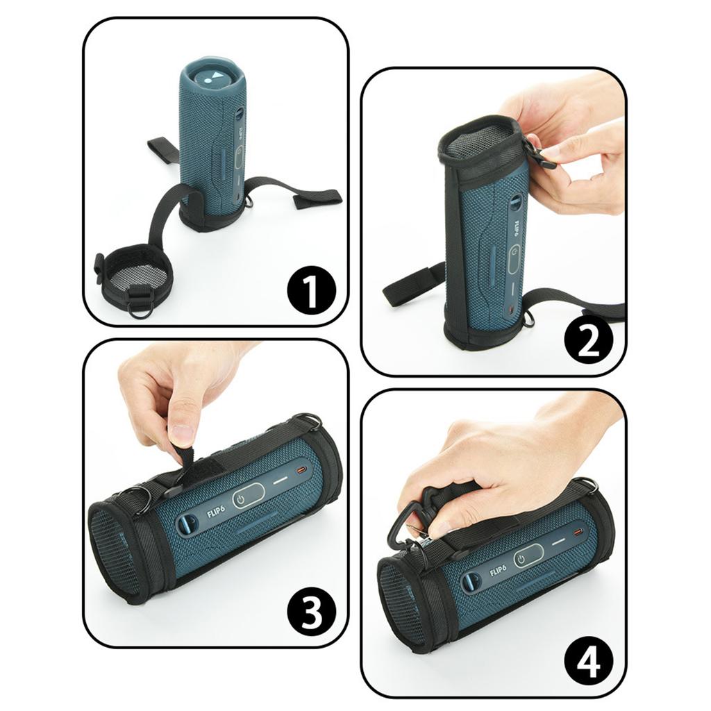 Scratches Resistant Shoulder Bag Case For Flip 6 7 Speaker Series Heavy Duty 600D Cloth Fabric Organiser Sleeve