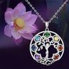 7 Chakra Tree Of Life Pendant Yoga Chakra Healing Stone Necklace Feminine Energy Balance