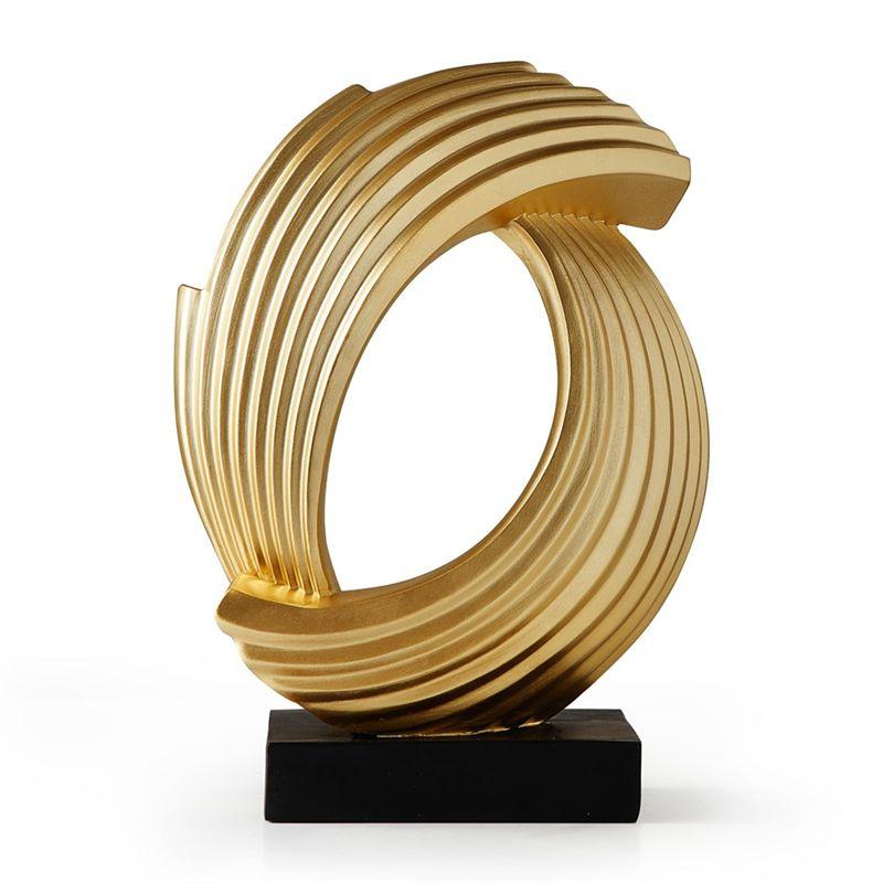 

AEE4-Abstract Art Gold Statue Sculptures Home Decor Modern Resin Living Room Decor Decorations