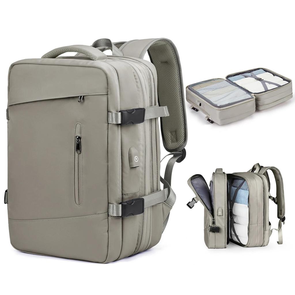 Men's Travel Backpack, Expandable Waterproof Business Backpack, Women School Backpack Students Large School Bag Luggage