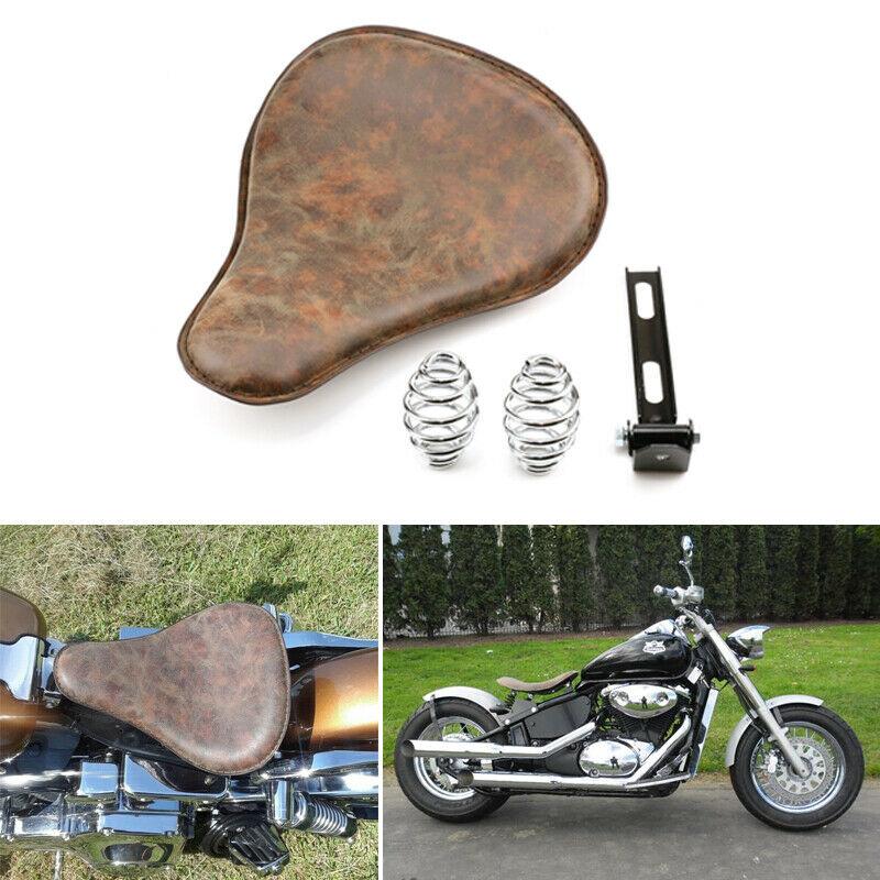 Motocyklová pružina Solo Seat Distressed Soft LeatherCushion Montážní sada pro Sportster Bobber Chopper Heritage Springer