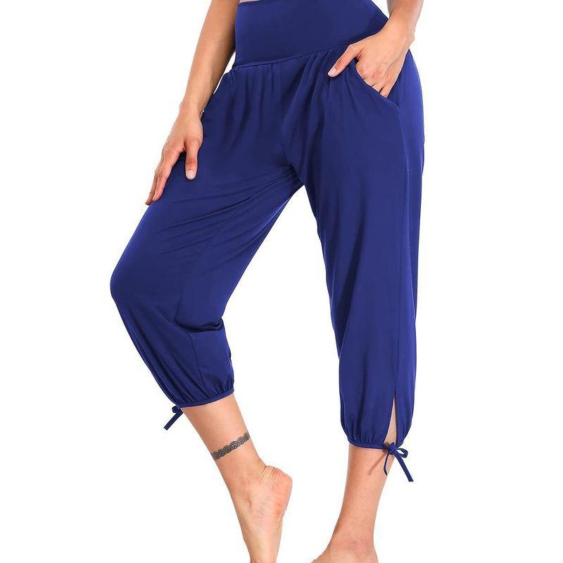 Fashion Personality Punk Elegant Women's Yoga Pants Loose Comfort and Casual Cropped Pants Knitting Jogger Pants