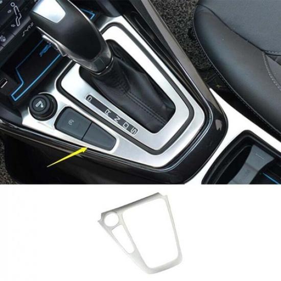 Shift Cover For Ford Focus 2015-2018 AT Silver Steel 1PCS Central Console Gear