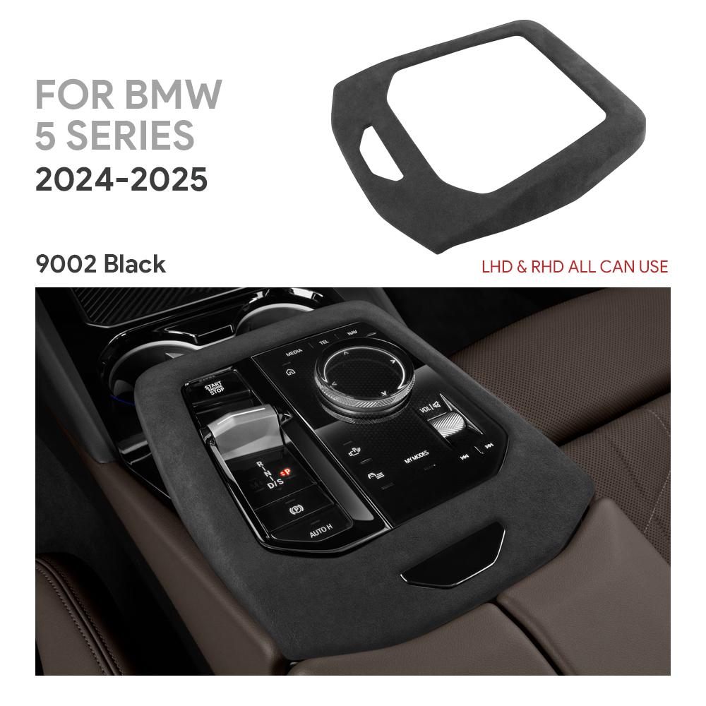 Pierścień Gałki Zmiany Biegów do BMW Serii 5 2024 G60 Zamszowy Odporny na Zarysowania Pokrycie Panelu Centralnej Konsoli Akcesorium Wnętrza