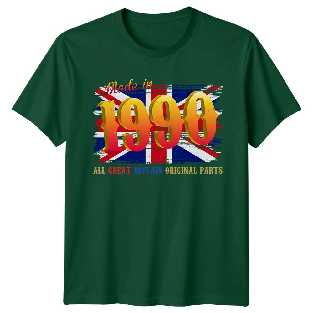 Made In 1990 Great Britain Original Parts Birth Year Unisexs TShirt Unisexs Tee S