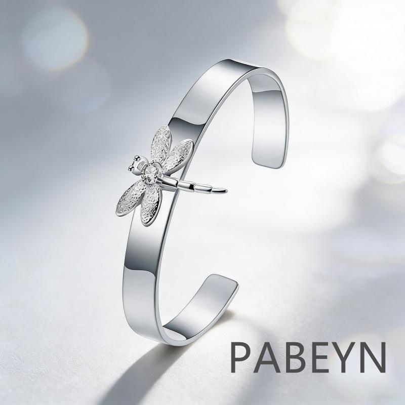 925 Sterling Silver Stylish Simple Dragonfly Bracelet Birthday Party Anniversary Gift Daily Wear