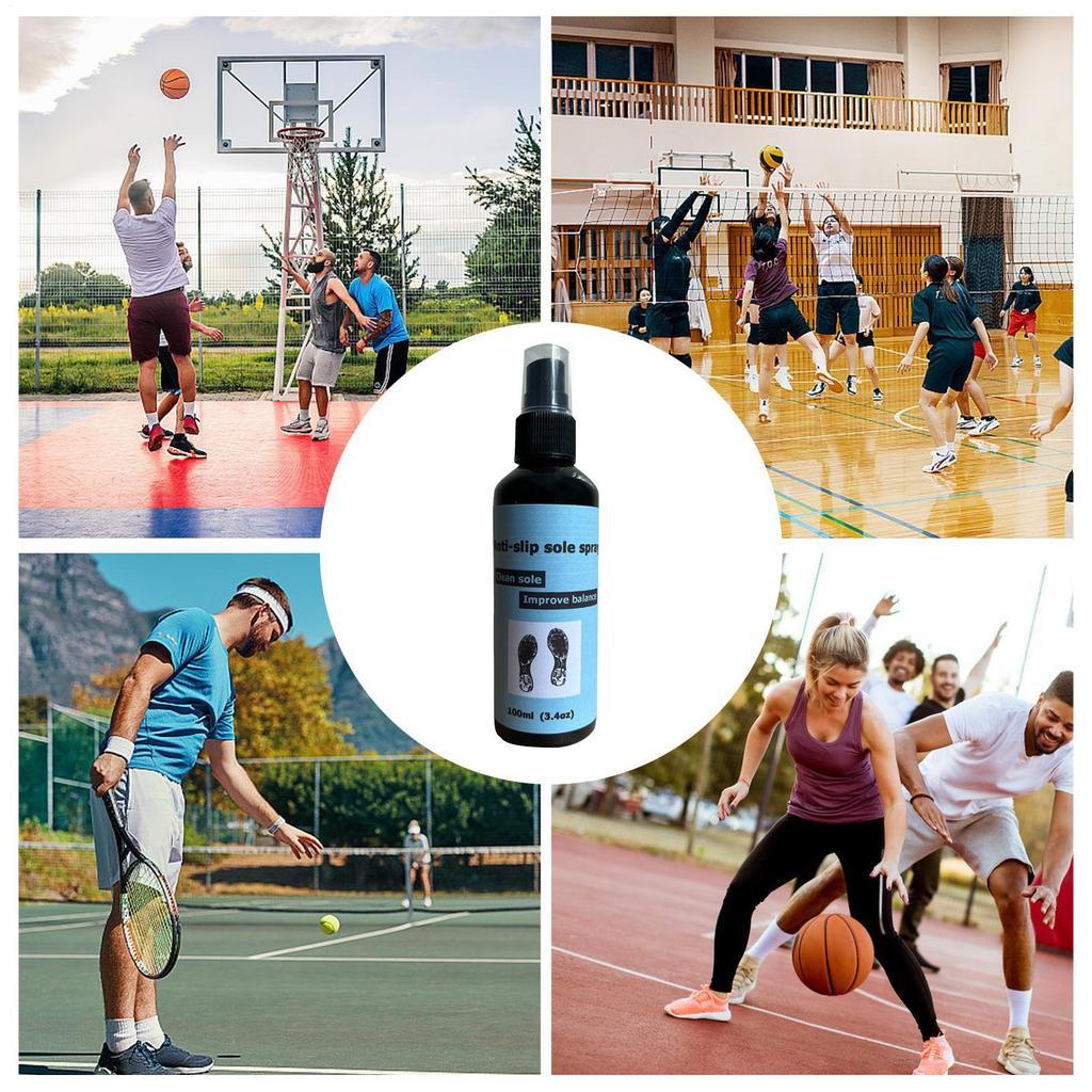 Basketball Shoe Grip Spray 100ml Anti-Slip Sole Spray Spray for Basketball Shoes Shoe Sole Protector Improves Traction Cleans