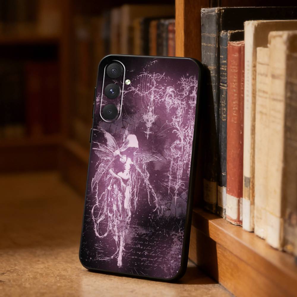 Gothic Coquette Cyber Sigilism Phone Case For Samsung S26,S25,S24,S23,S22,S21,Ultra,Plus,FE Black Soft Cover