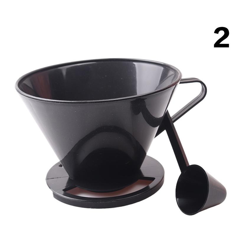 

Многоразовая пластиковая кофейная чашка-конус, держатель для кофейного фильтра, устройство для приготовления кофе методом пуровер, дриппер, сетчатый фильтр, мерная ложка
