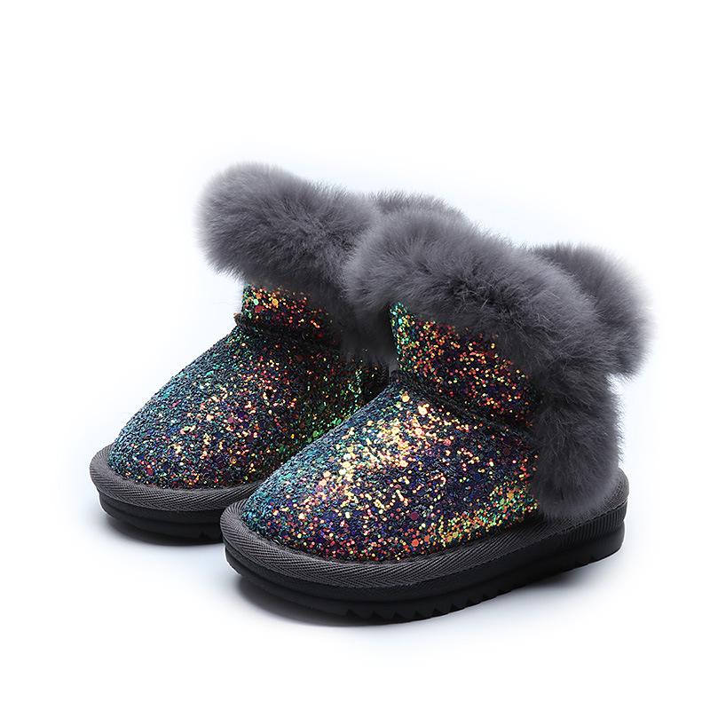 sequin snow boots