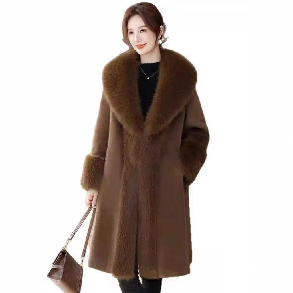 25 Autumn and Winter Women's Long Imitation Fur Coats