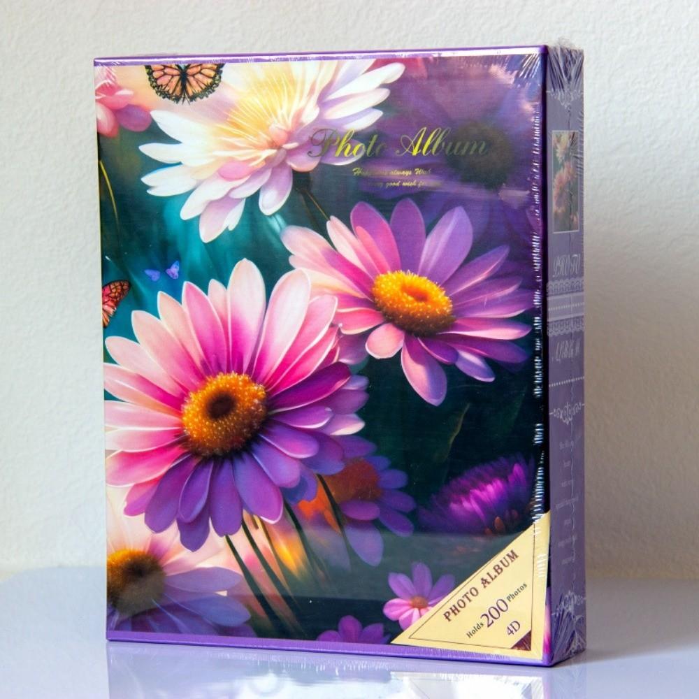 6palcový fotoalbum se 200 kapsami, laminované kapsy na vkládání, zasouvací fotoalba, velkokapacitní scrapbook album, sbírka fotografií
