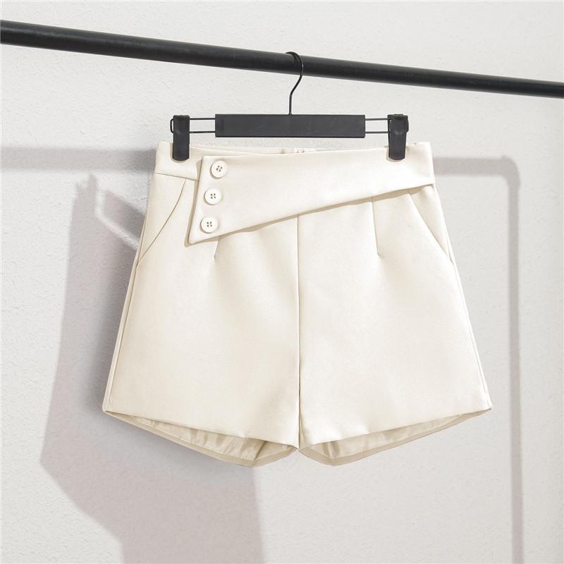 Blue suit shorts women's black summer thin year new loose high waist a word casual wide leg hot pants
