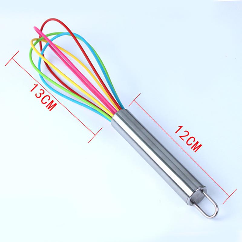 Stainless Steel Silicone Egg Beater Whisk, 10/12 Inch Baking Gadget