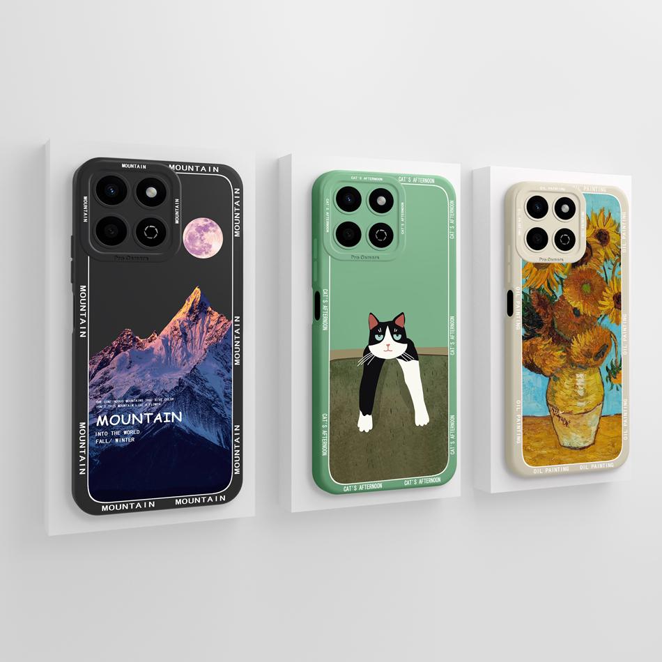 For Honor 200 Smart 5G Case Cute Panda Camera Protection Back Cover For Honor 200Smart Soft Liquid Silicone Phone Protectors