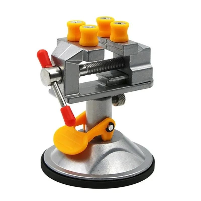 Universal Drill Press Flat-nose Pliers Bench Vise Aluminium Alloy Small Table Clamp for Diy Jewelry Watch Repairing Carving Clip