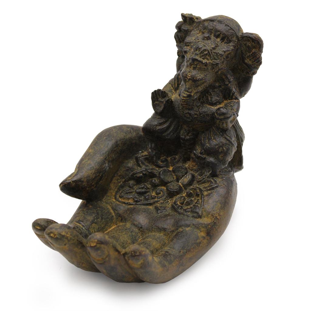 Incense Burner, Ganesha Hand Antique Finish