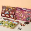 Wooden Animal Sound Puzzle For Kids Education Interactive Learning Toy