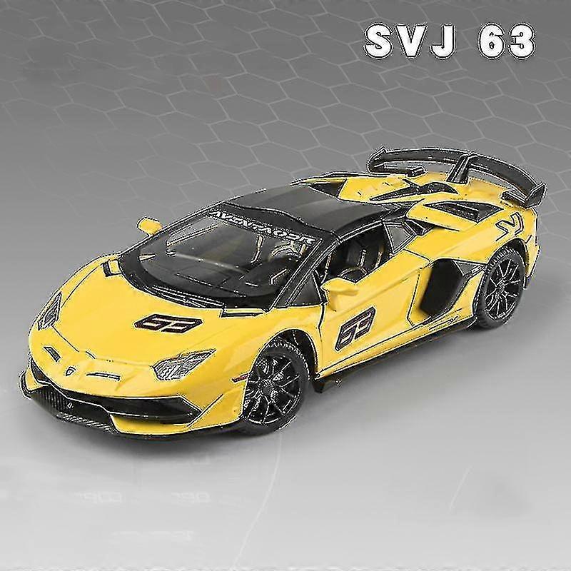 1:24 Lamborghinis Aventador Svj63 Alloy Model Car Toy Diecasts Metal Casting Sound And Light Car Toy