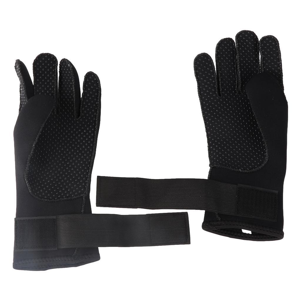 3mm Diving Gloves with Elastic Wrist Anti Slip Particles Waterproof Wetsuit Gloves for Snorkeling