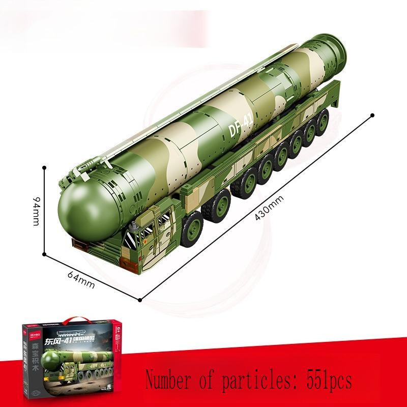 SEBAO Building Blocks DF-41 Intercontinental Missile Assembly Model Educational Children's Trendy Ornaments Toys Gifts