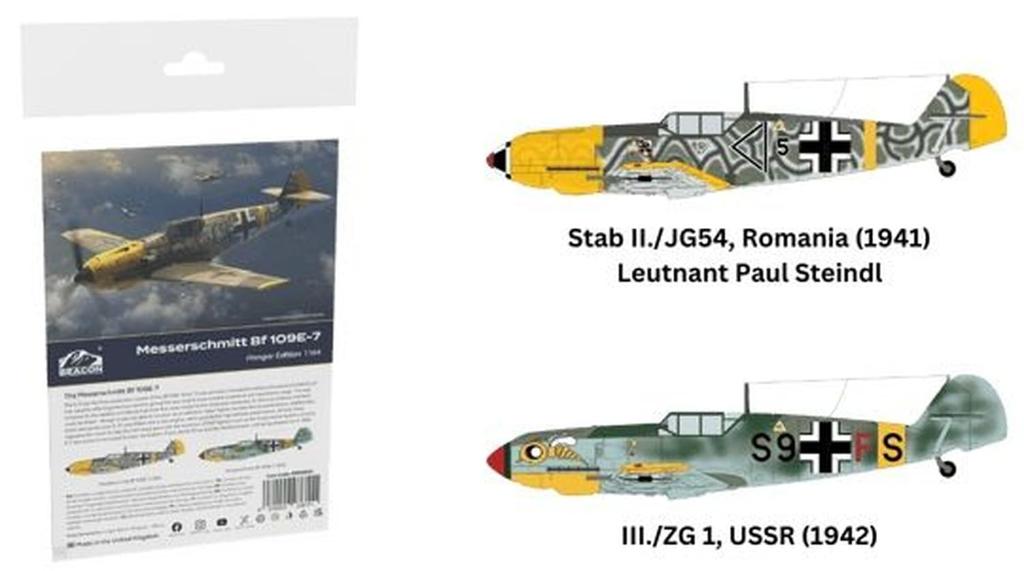 Beacon Models Hanger Edition Messerschmitt Plastic Model BMK003 1/144 Bf109E-7