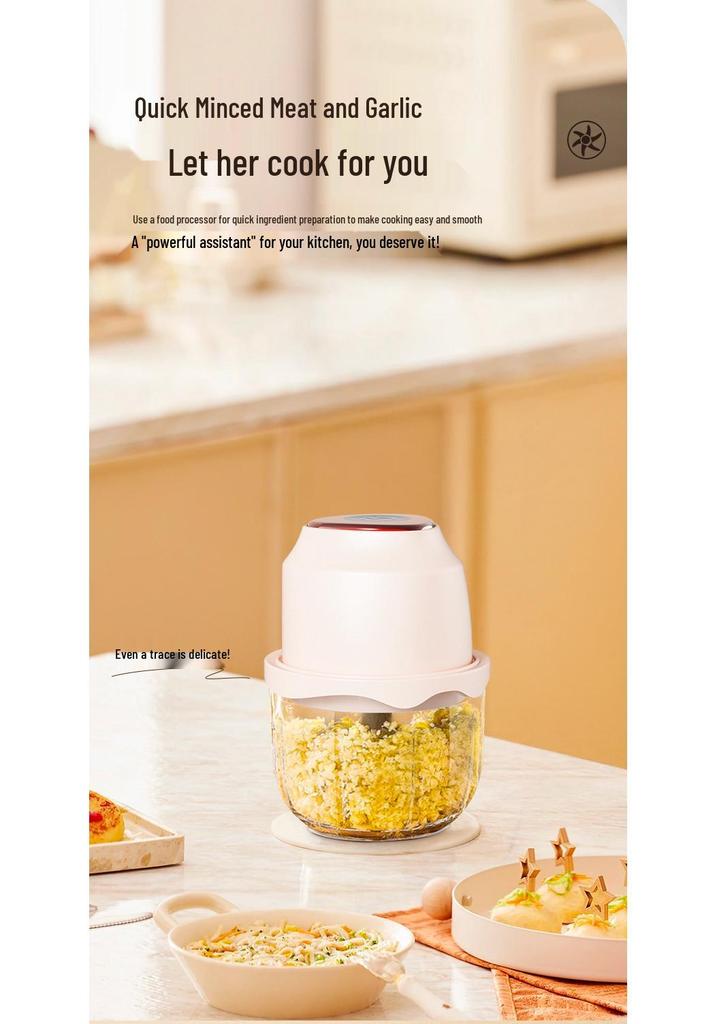 Electric Food Processor & Meat Grinder - Garlic Mincer, Masher, Stirrer, Paste Maker, Chopper for Baby Food.